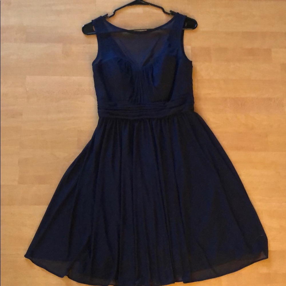 David’s Bridal Navy Bridesmaid’s Dress
